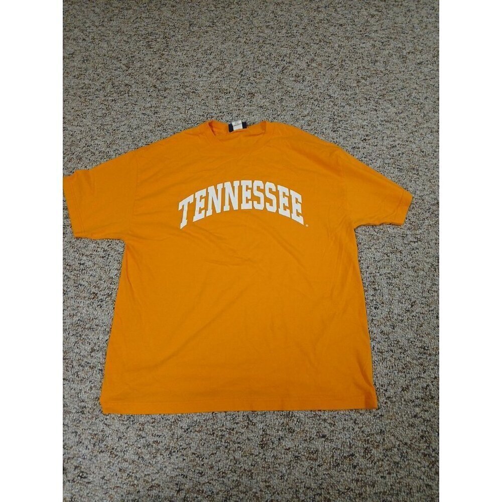 Crown Prince Men's Solid  Orange Short Sleeve TENNESSEE T-Shirt SIZE XL COTTON